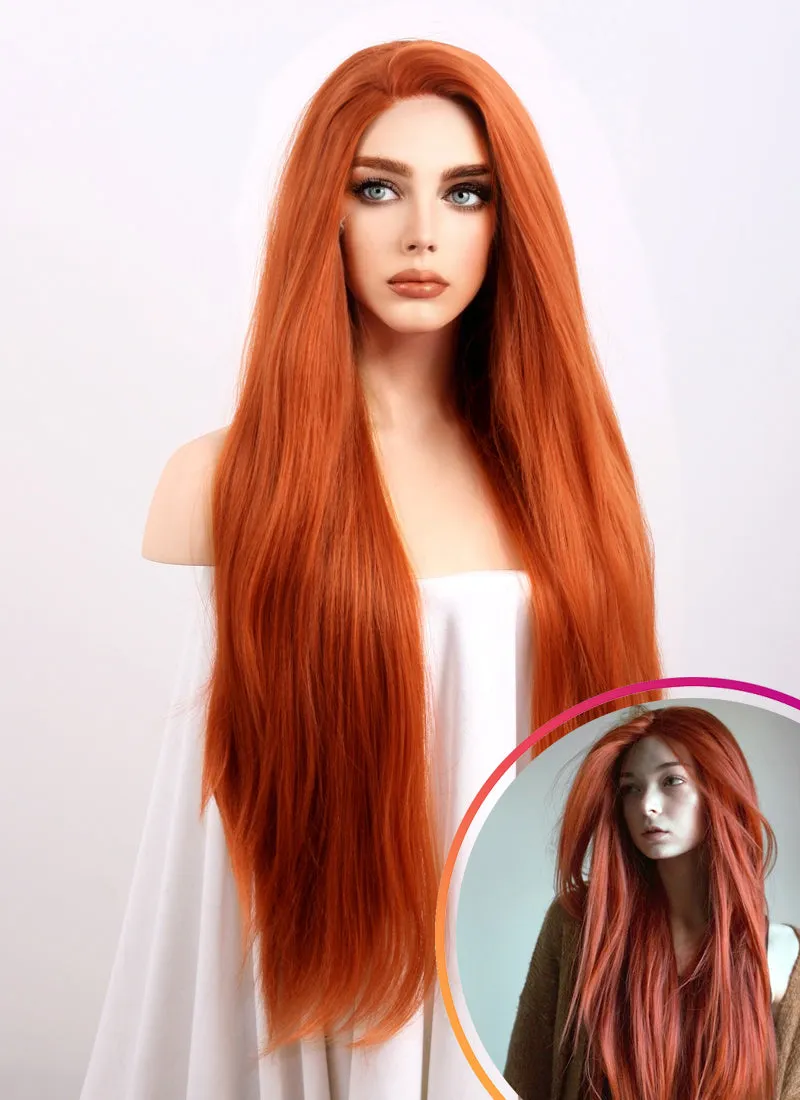 Ginger Straight Yaki Lace Front Synthetic Wig LF624