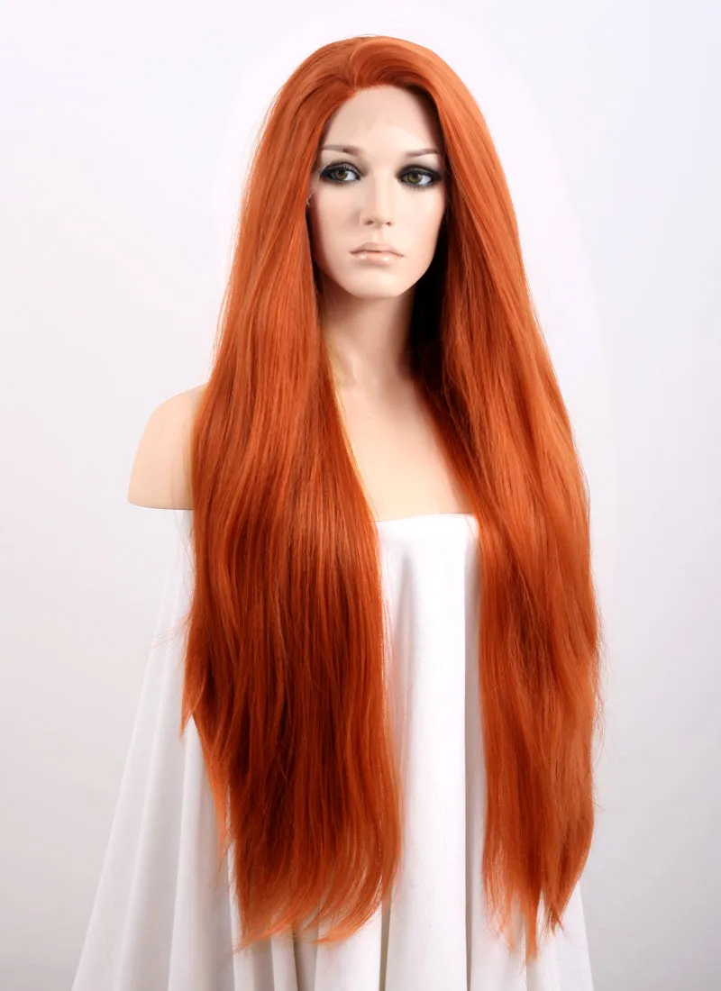 Ginger Straight Yaki Lace Front Synthetic Wig LF624