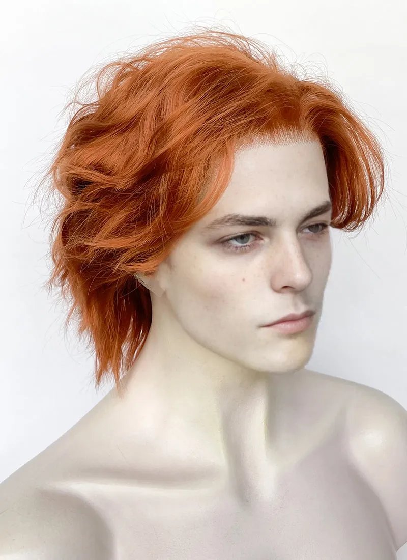 Ginger Wavy Lace Front Synthetic Men's Wig LF8002 (Customisable)