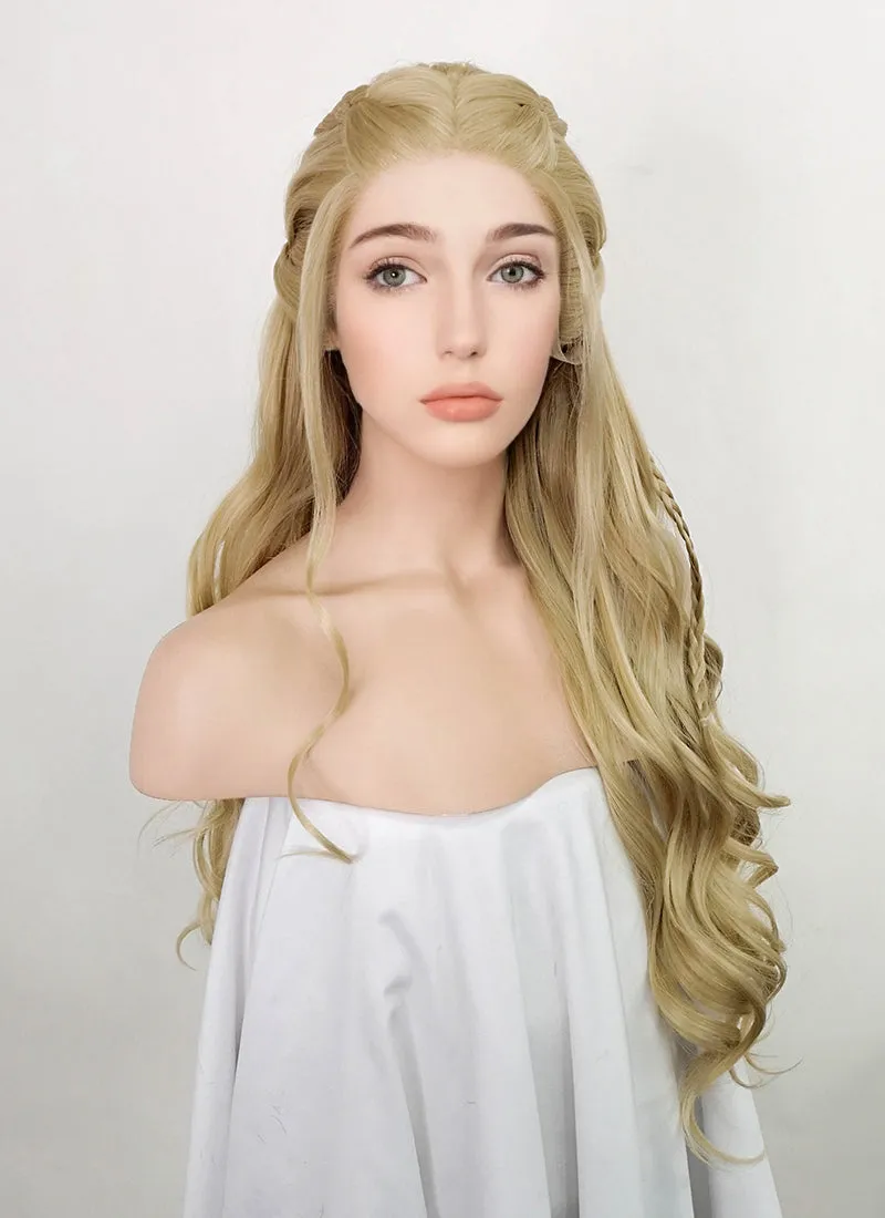 Golden Blonde Braided Lace Front Synthetic Wig LF2070