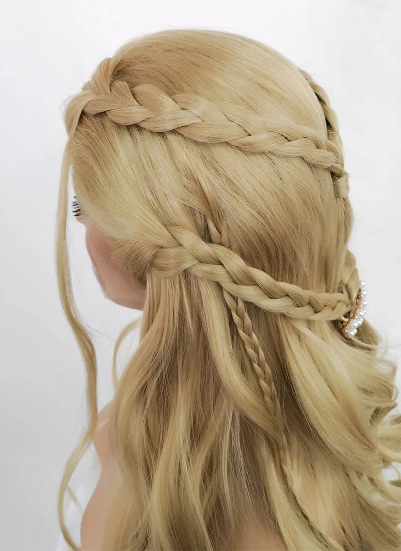 Golden Blonde Braided Lace Front Synthetic Wig LF2070