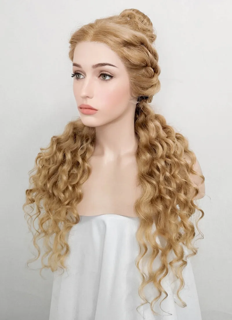 Golden Blonde Braided Lace Front Synthetic Wig LF2106