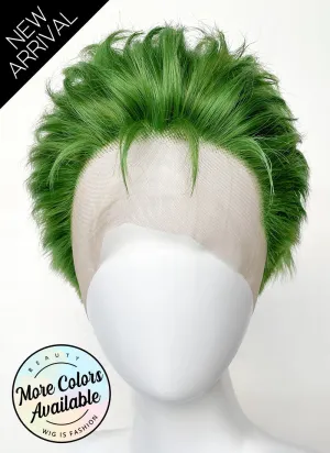 Green Wavy Lace Front Synthetic Men's Wig LF6044A (Customisable)