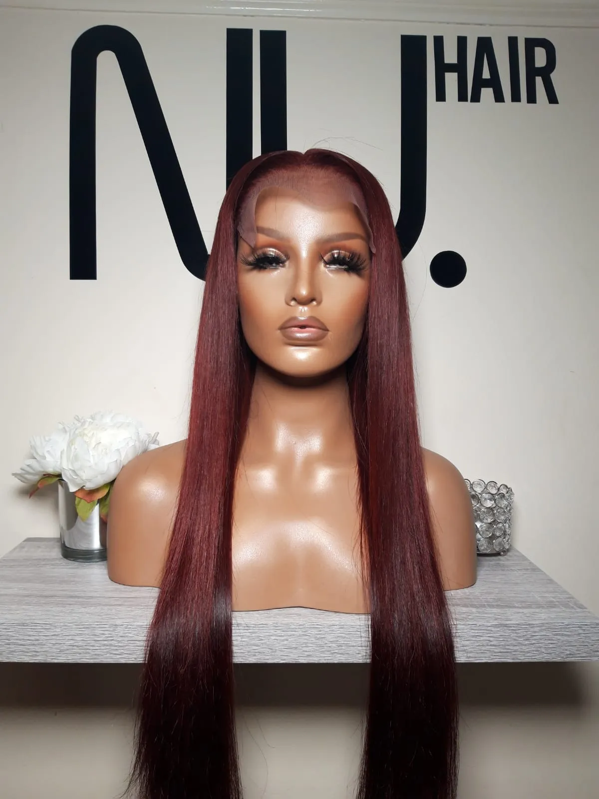 Iman - 24” Dark Red