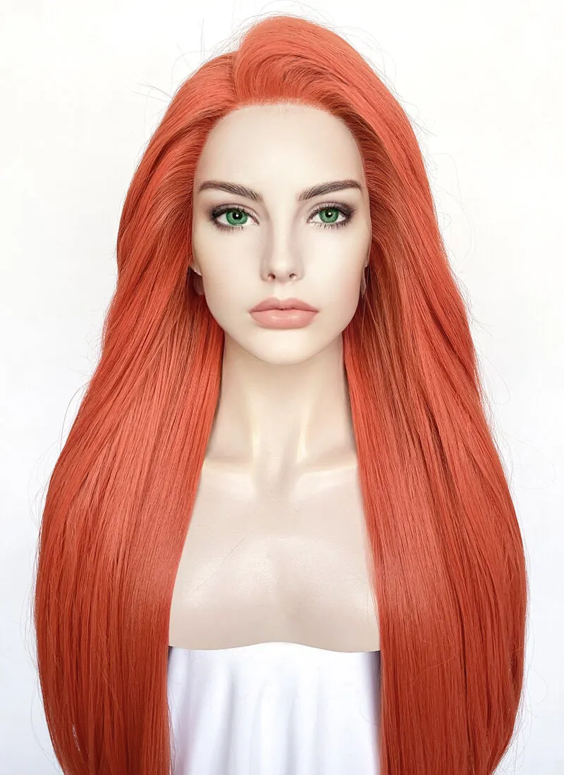 Invincible Atom Eve Ginger Straight Yaki Lace Front Synthetic Wig LN6028A