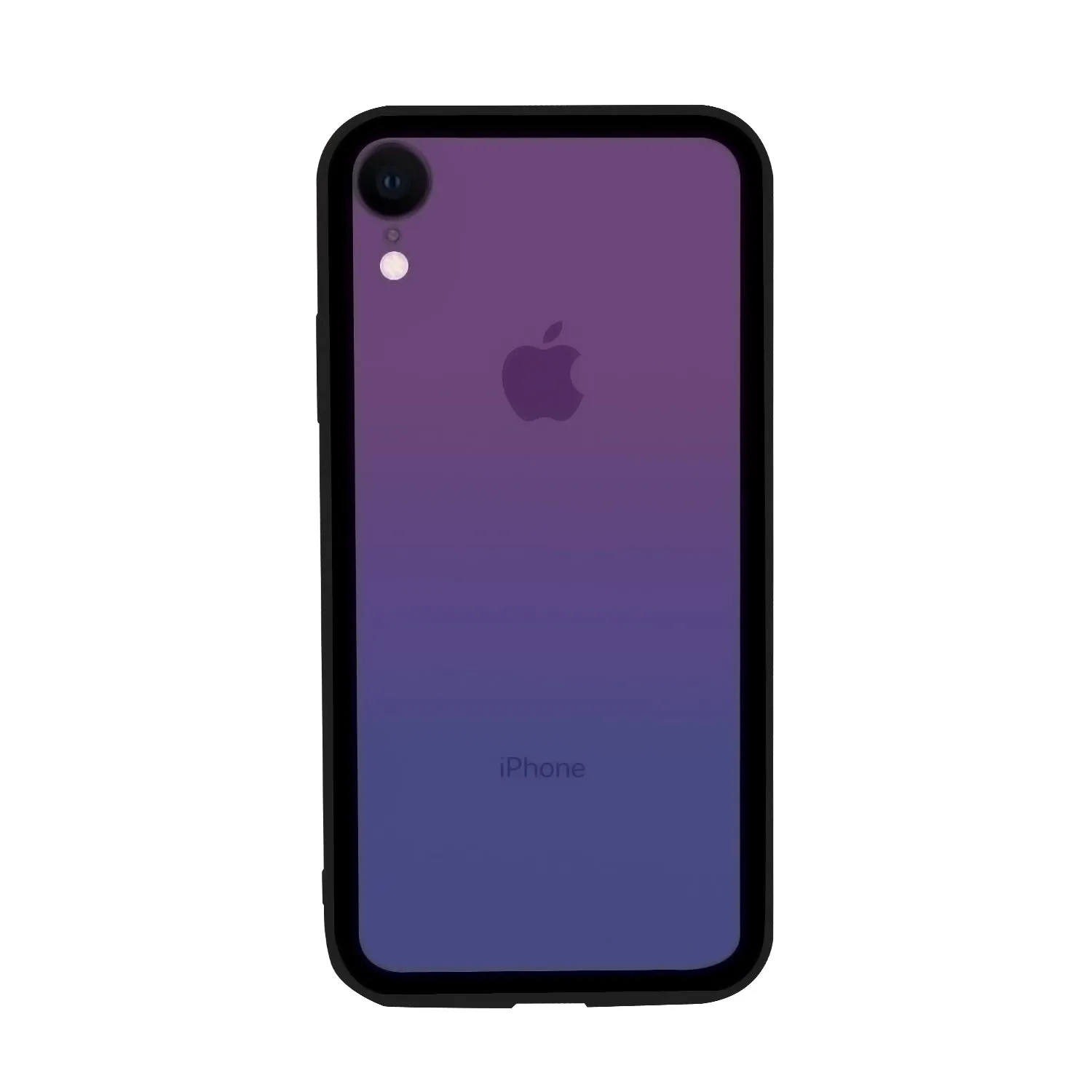 iPhone XR Case - Color Gradient Tempered Glass Back