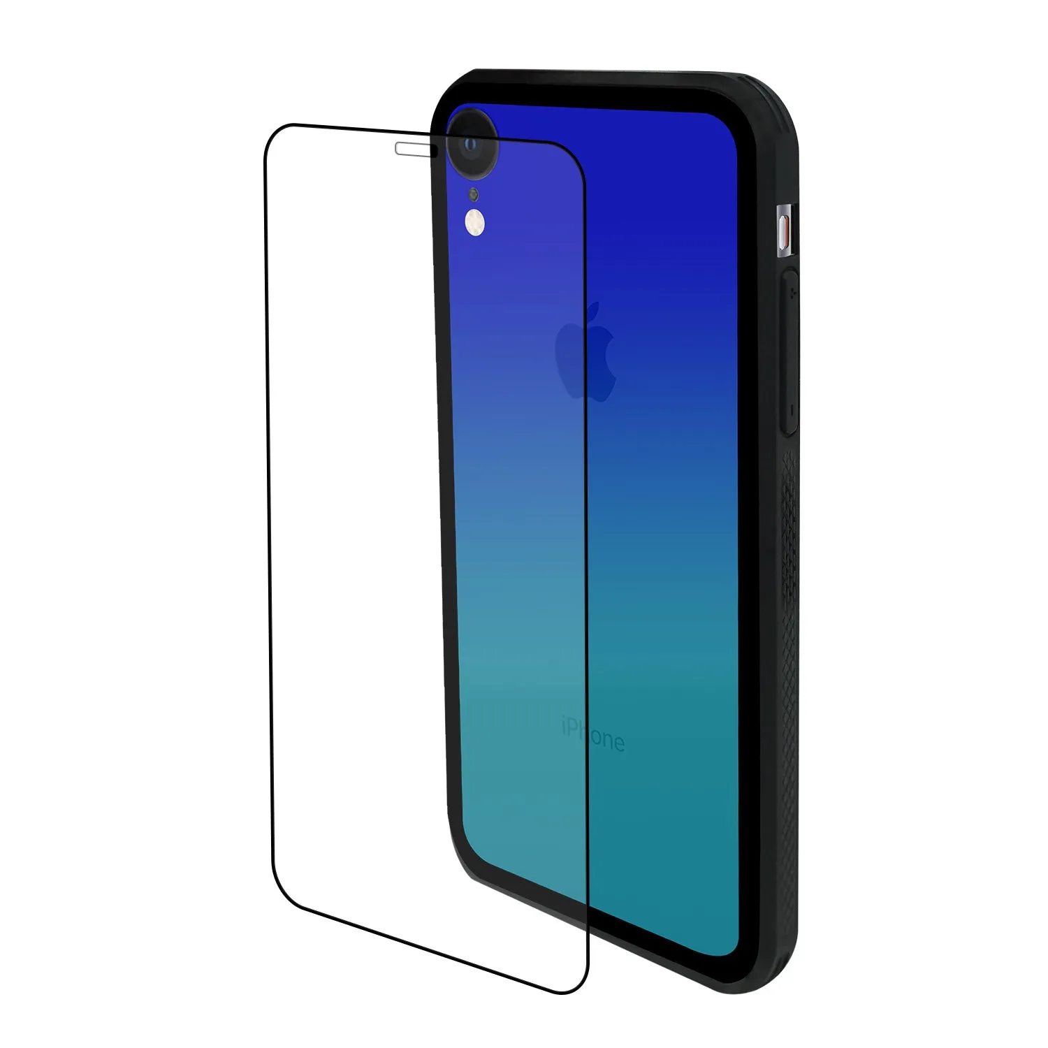 iPhone XR Case - Color Gradient Tempered Glass Back