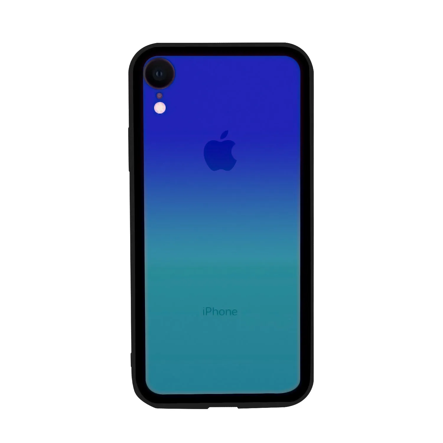 iPhone XR Case - Color Gradient Tempered Glass Back