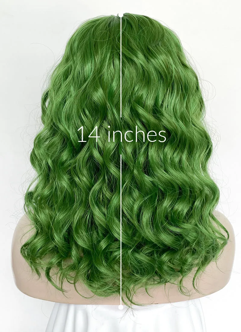 Joker Green Wavy Lace Front Synthetic Wig LFK5565