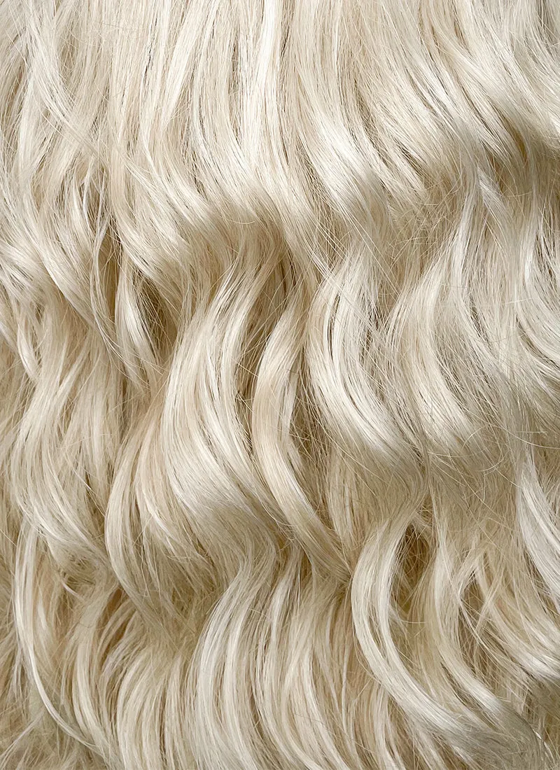 Light Ash Blonde Wavy Lace Front Synthetic Wig LF6004