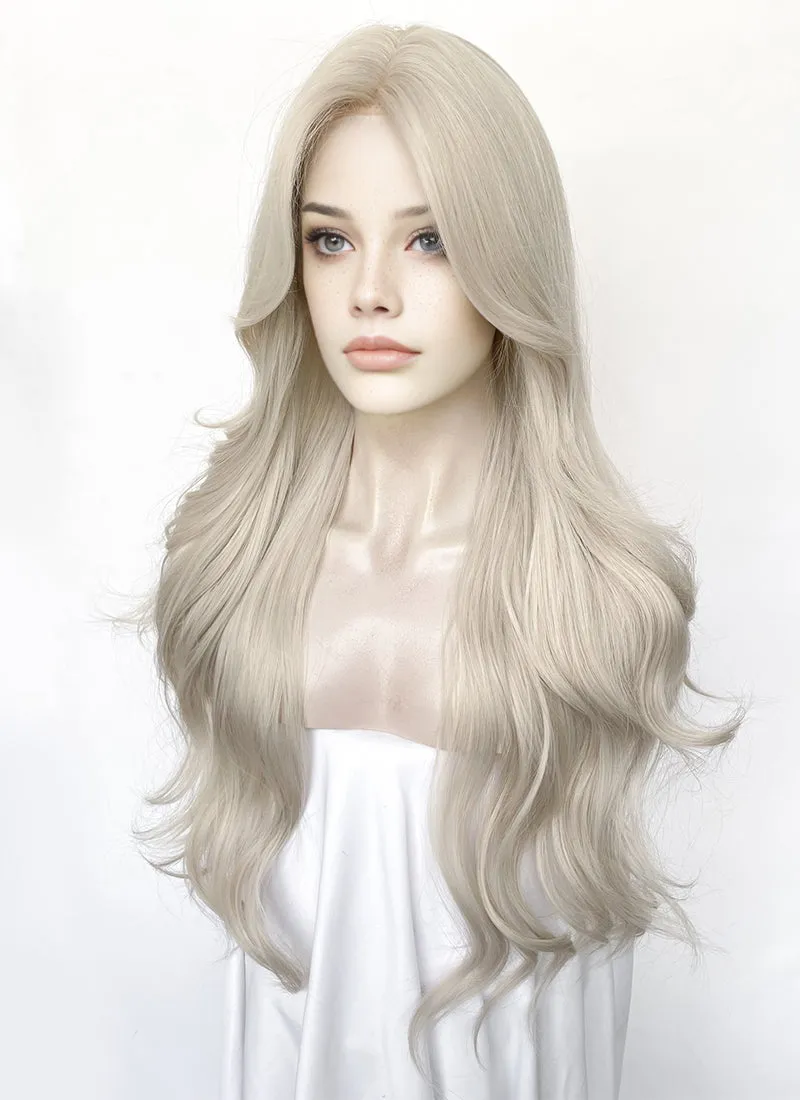 Light Ash Blonde Wavy Synthetic Wig NL090