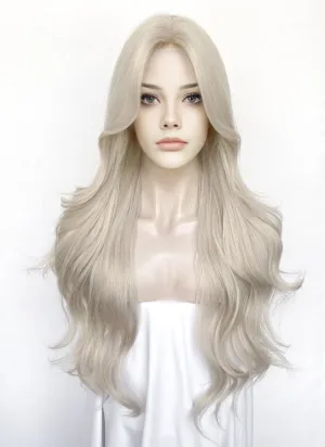 Light Ash Blonde Wavy Synthetic Wig NL090