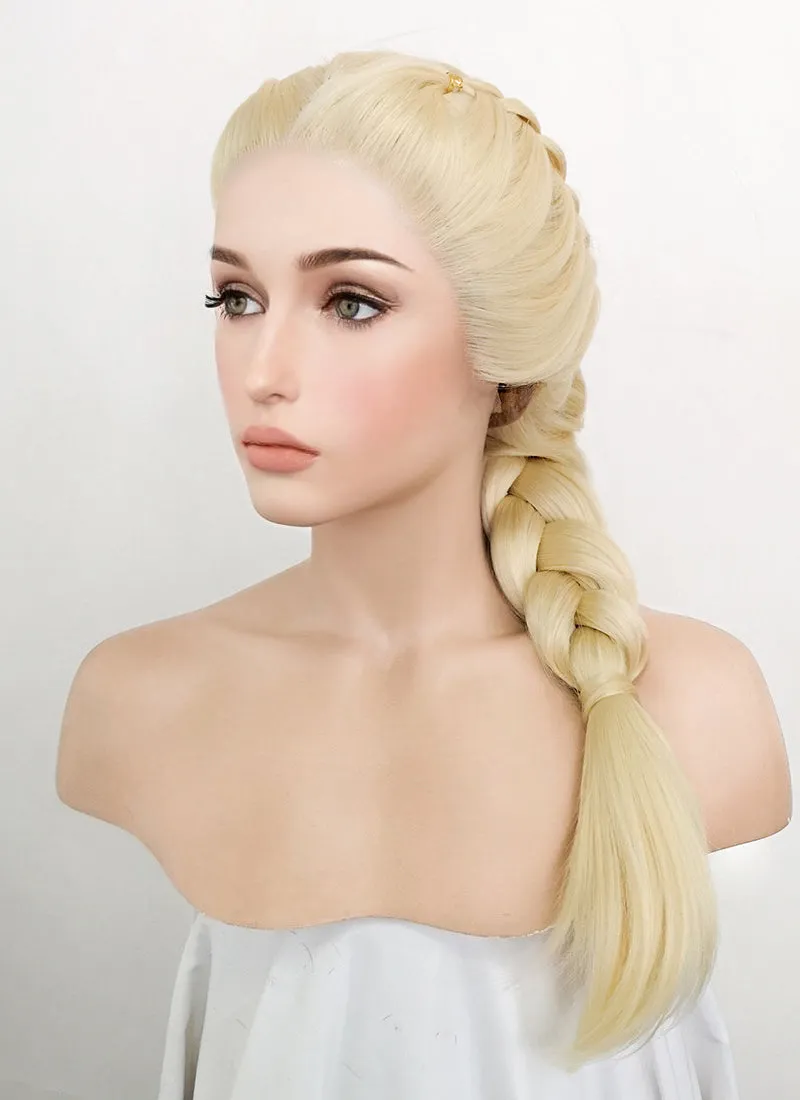 Light Blonde Braided Lace Front Synthetic Wig LF2113