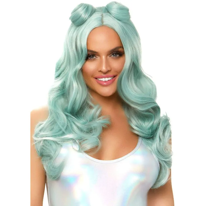 Long Beachy Buns Wig - Sage