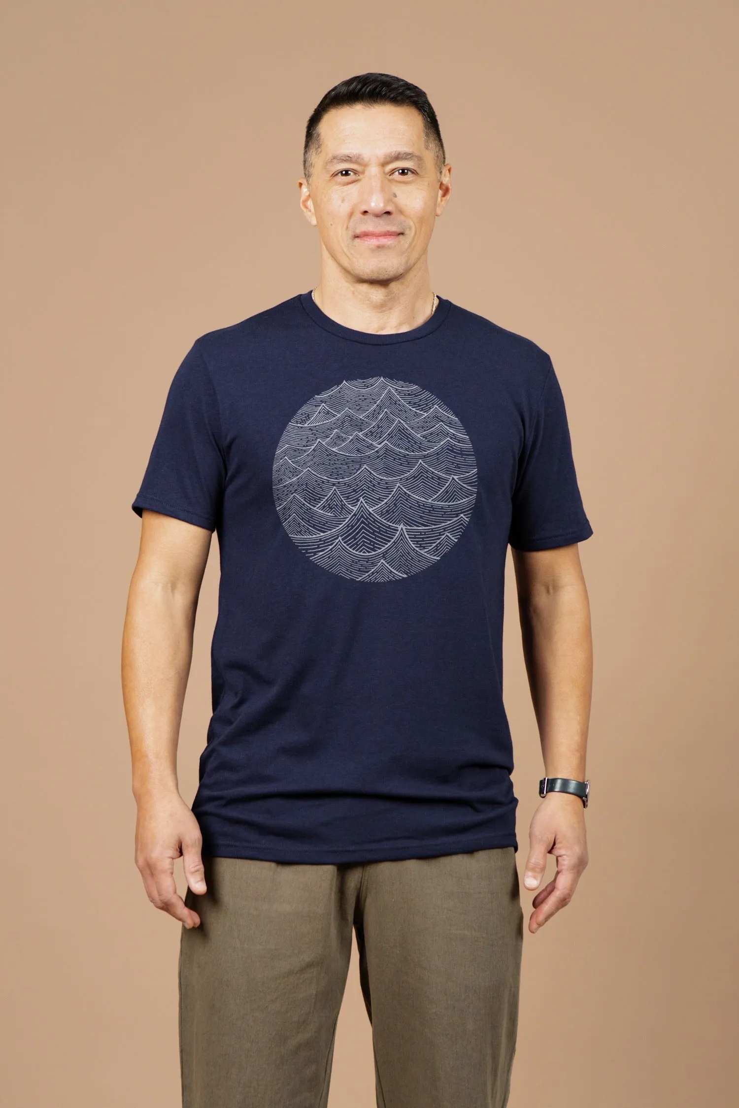 Men's Waves Tee / Navy