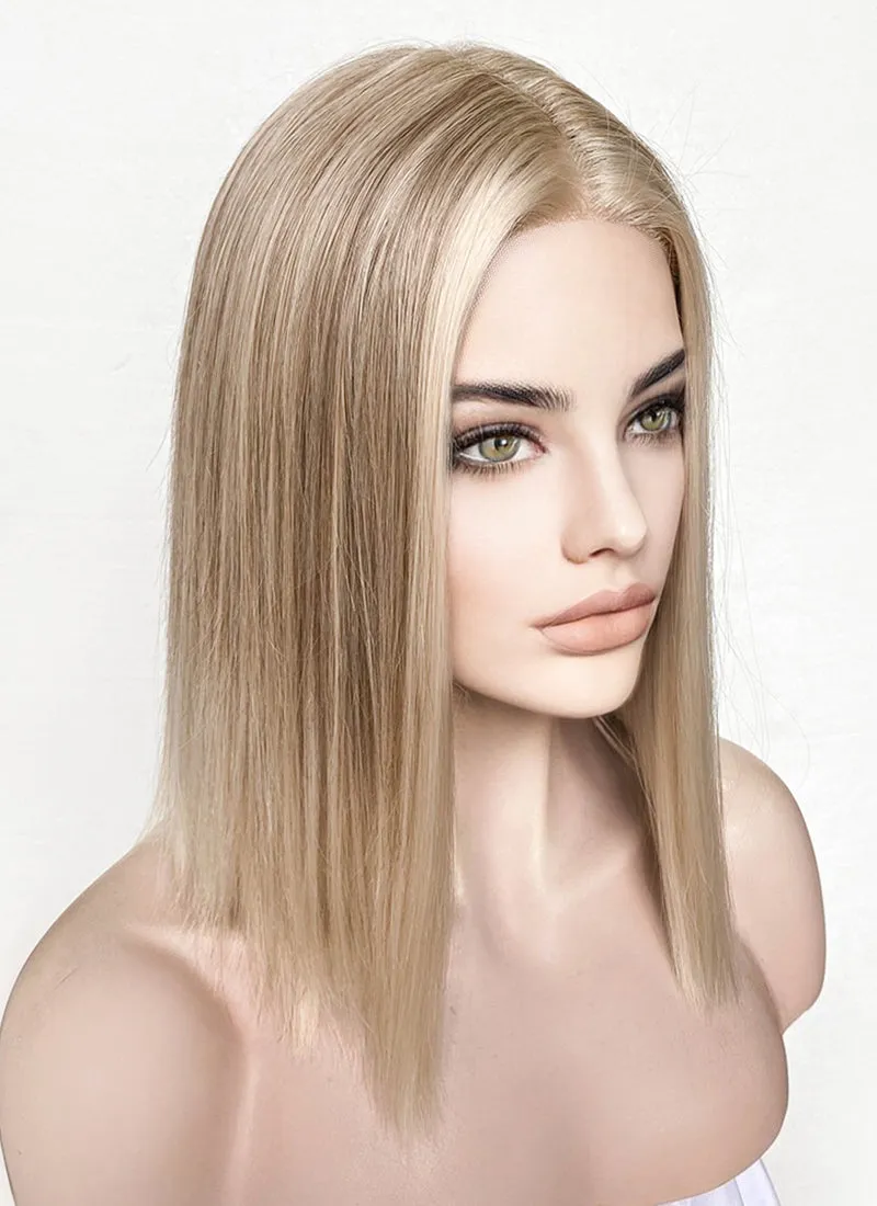 Mixed Blonde Money Piece Straight Lace Front Kanekalon Synthetic Wig LF3258