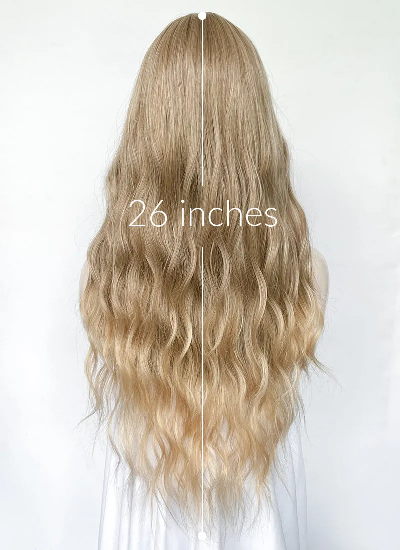 Mixed Blonde Wavy Synthetic Hair Wig NS575