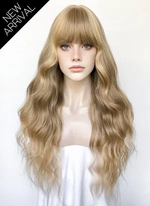 Mixed Blonde Wavy Synthetic Hair Wig NS575