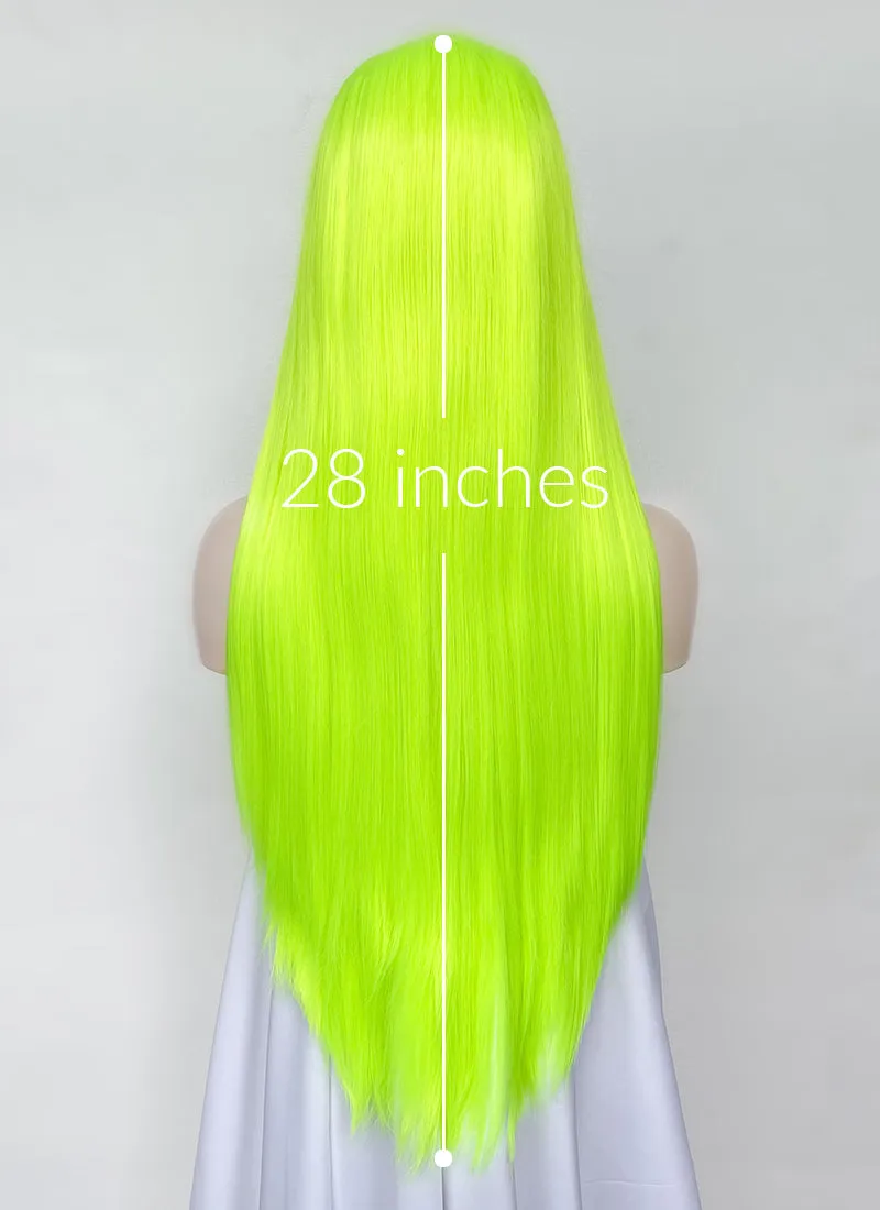 Neon Green Straight 13" x 6" Lace Top Synthetic Wig LFS020