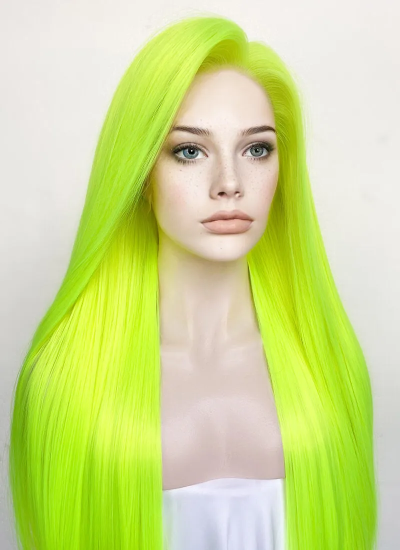 Neon Green Straight 13" x 6" Lace Top Synthetic Wig LFS020