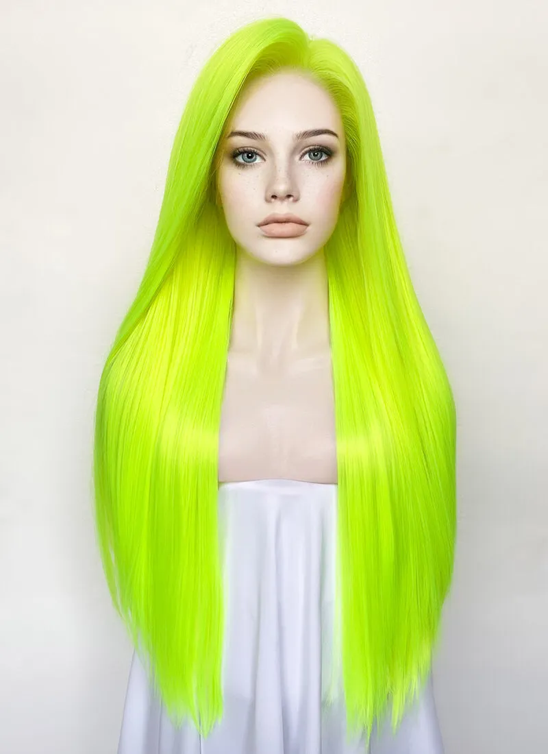 Neon Green Straight 13" x 6" Lace Top Synthetic Wig LFS020