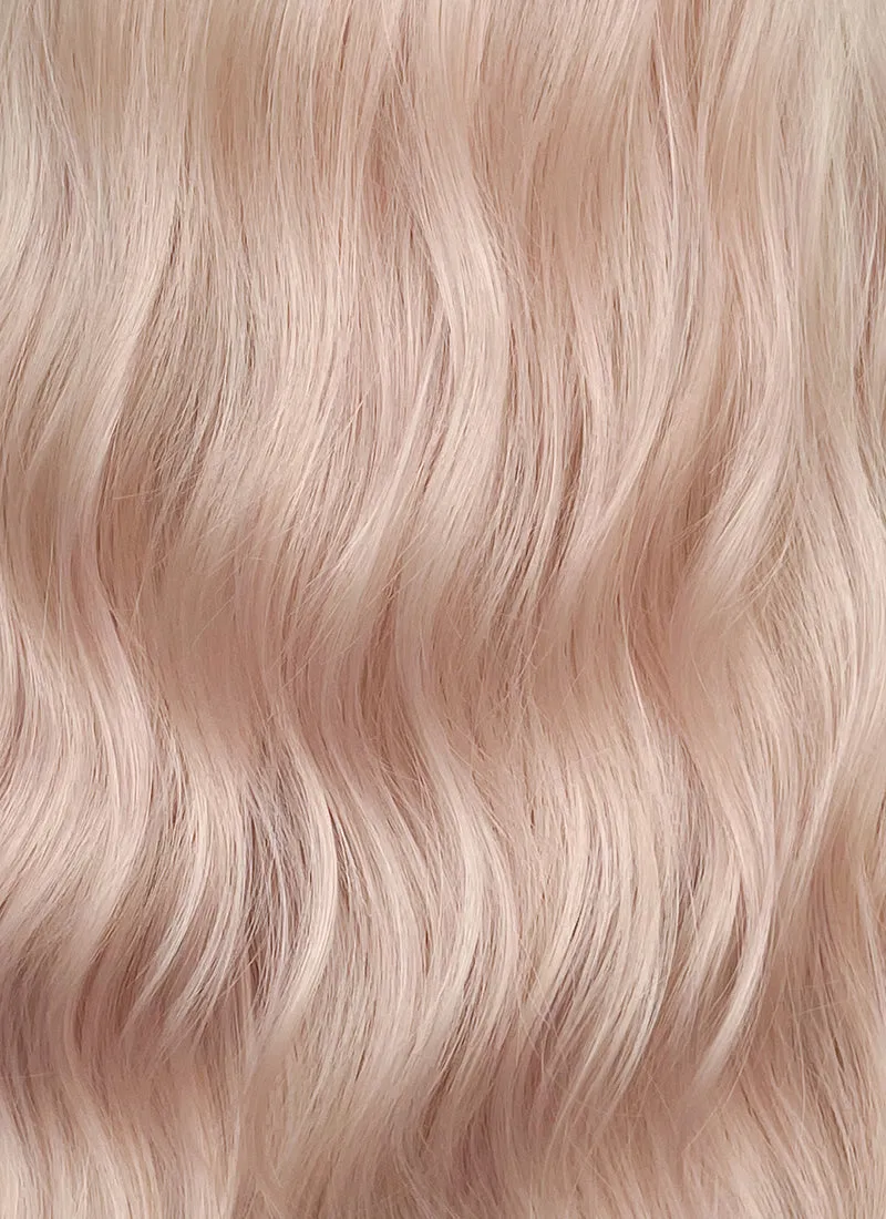 Pale Pink Wavy Synthetic Wig NL082