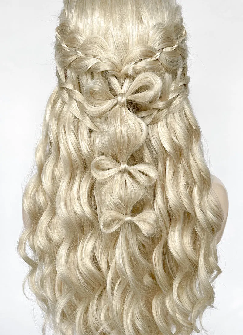 Pastel Ash Blonde Braided Lace Front Synthetic Wig LF2166