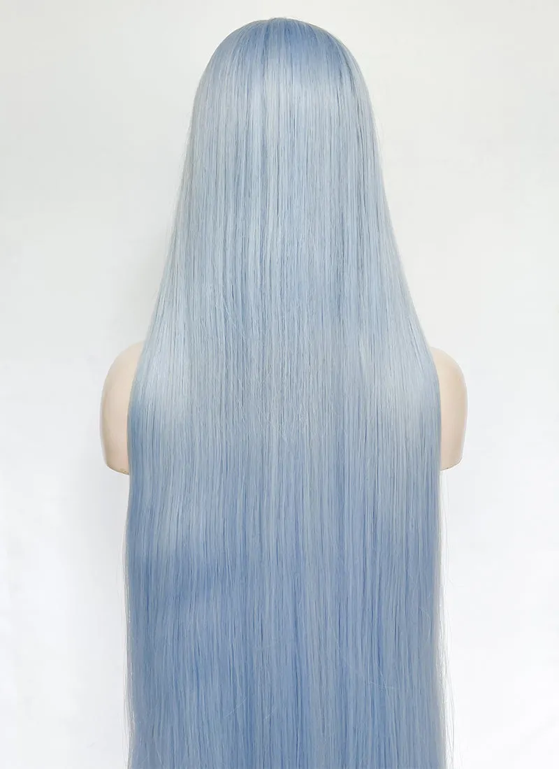 Pastel Blue Straight Synthetic Hair Wig NS558