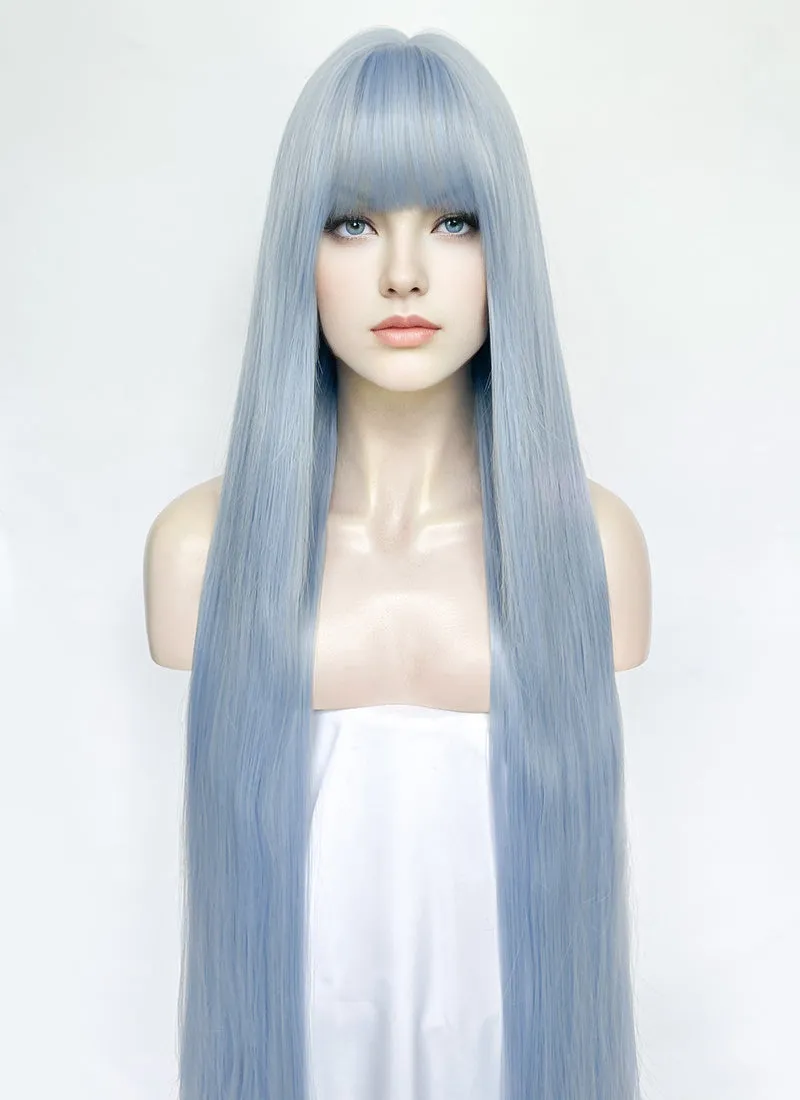 Pastel Blue Straight Synthetic Hair Wig NS558