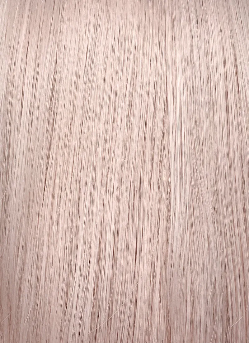 Pastel Pale Plum Straight Bob Lace Front Synthetic Wig LFK5552