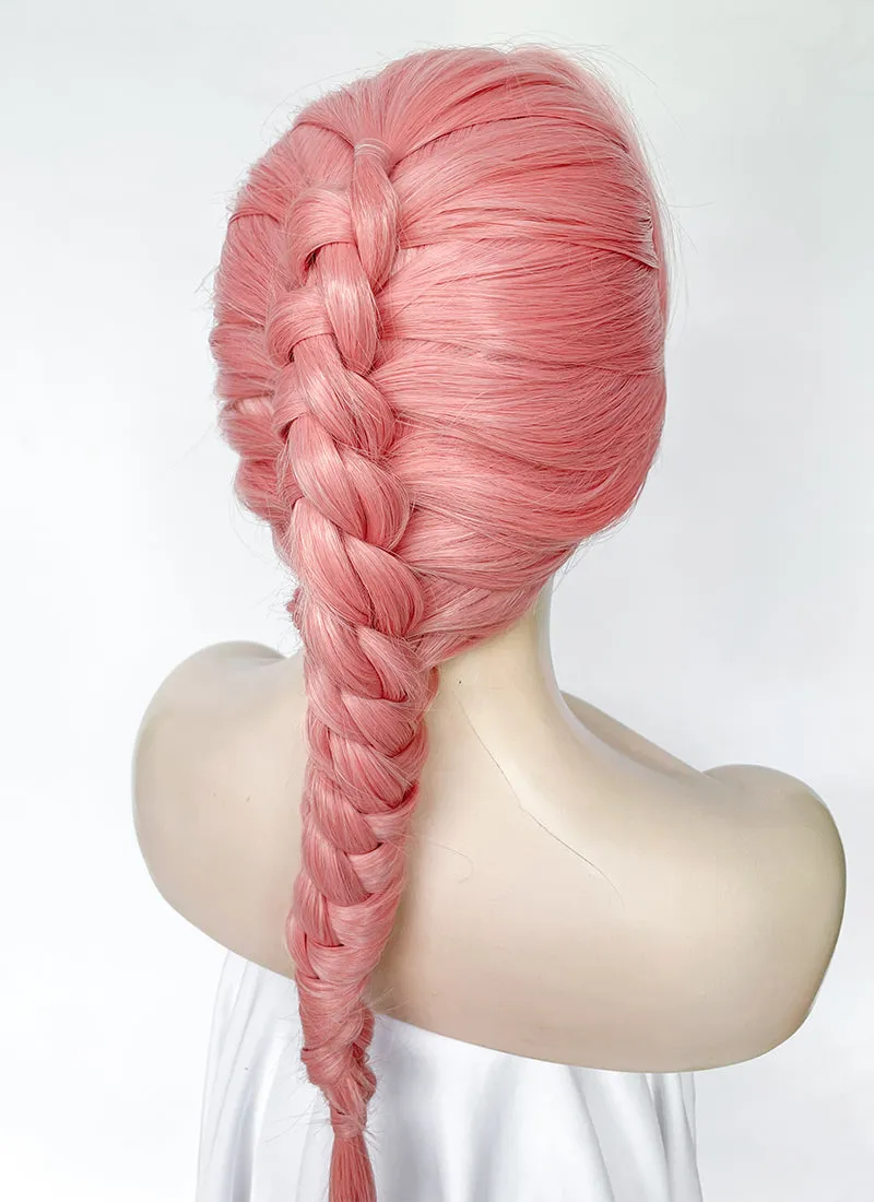 Pastel Pink Braided Lace Front Synthetic Wig LF2165