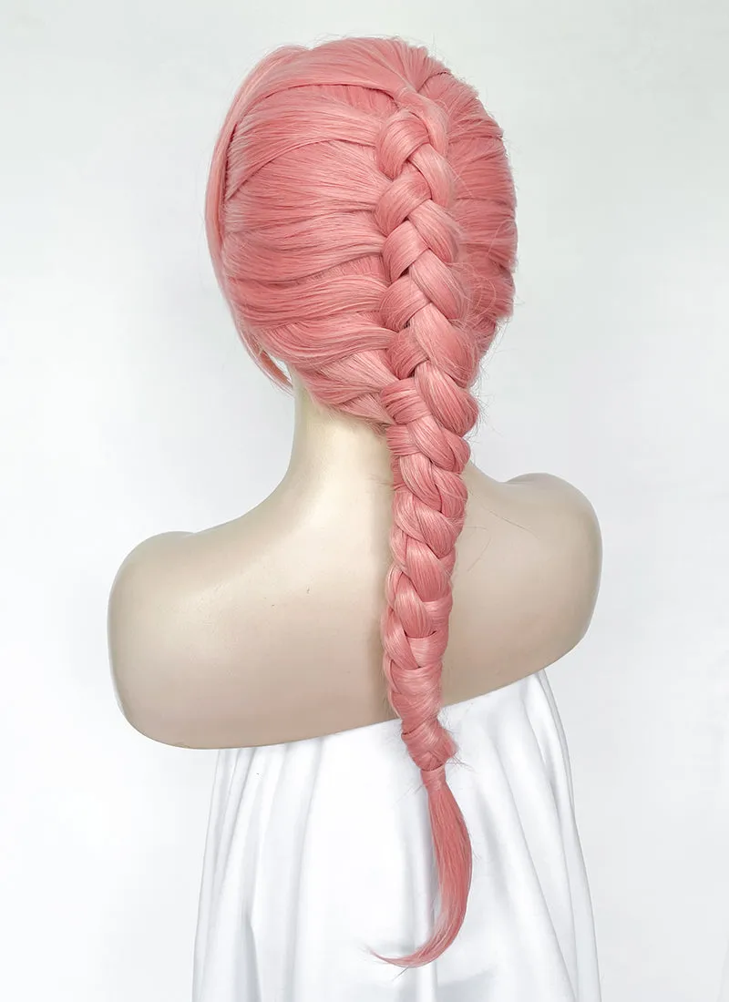 Pastel Pink Braided Lace Front Synthetic Wig LF2165