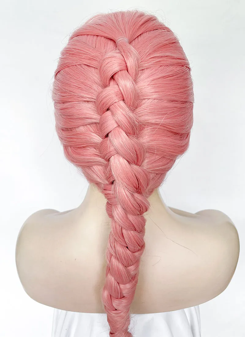 Pastel Pink Braided Lace Front Synthetic Wig LF2165