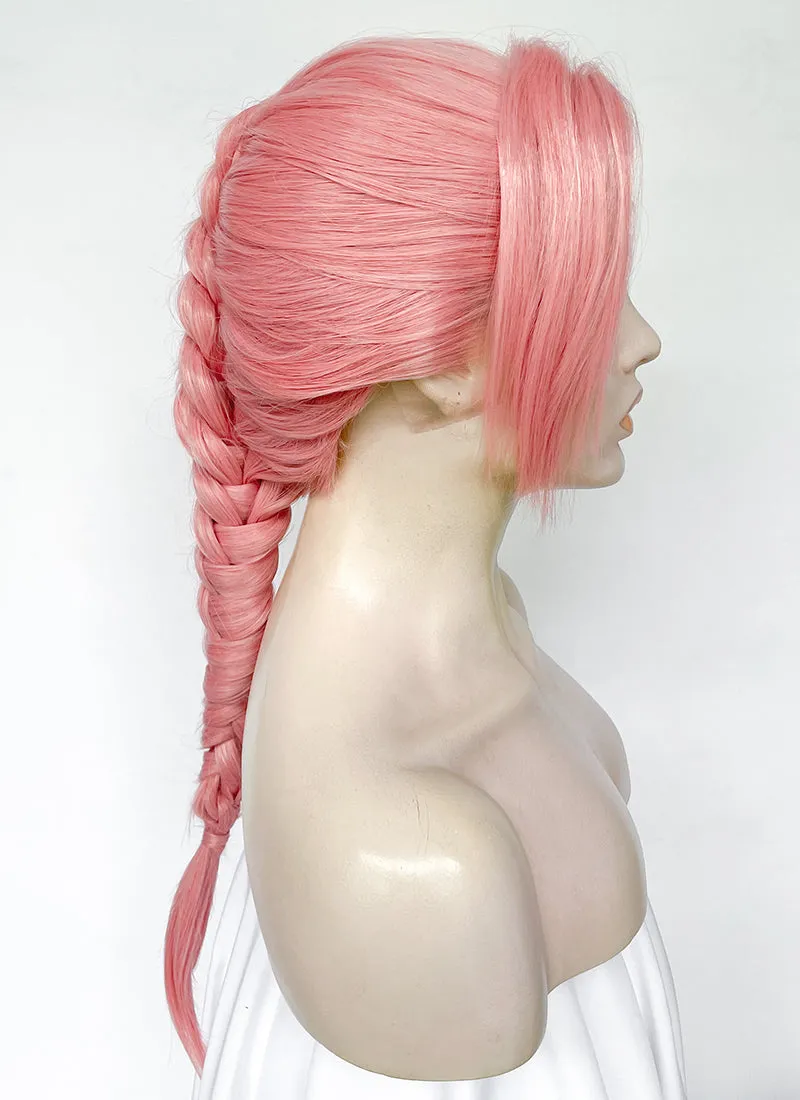 Pastel Pink Braided Lace Front Synthetic Wig LF2165