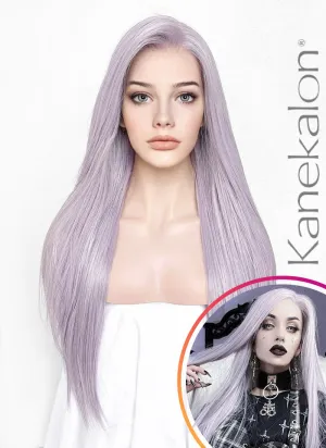 Pastel Purple Straight Lace Front Kanekalon Synthetic Wig LF3239