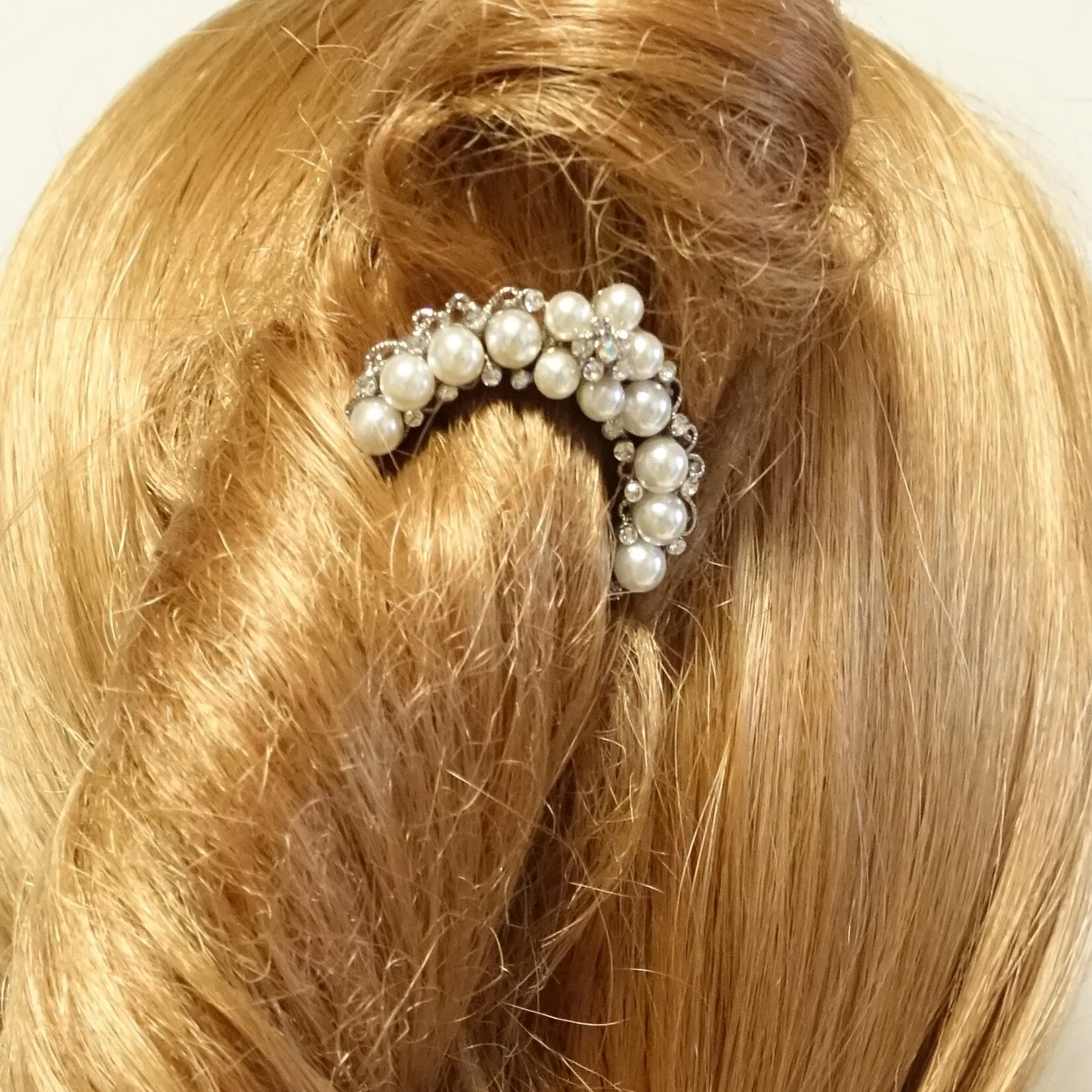 pearl rhinestone hair fork special event dress hair pick style stick fork women hair accessories