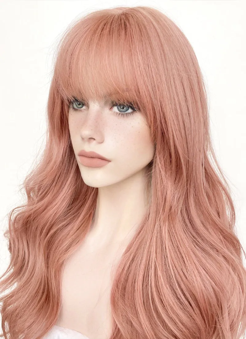 Pink Wavy Synthetic Hair Wig NS439