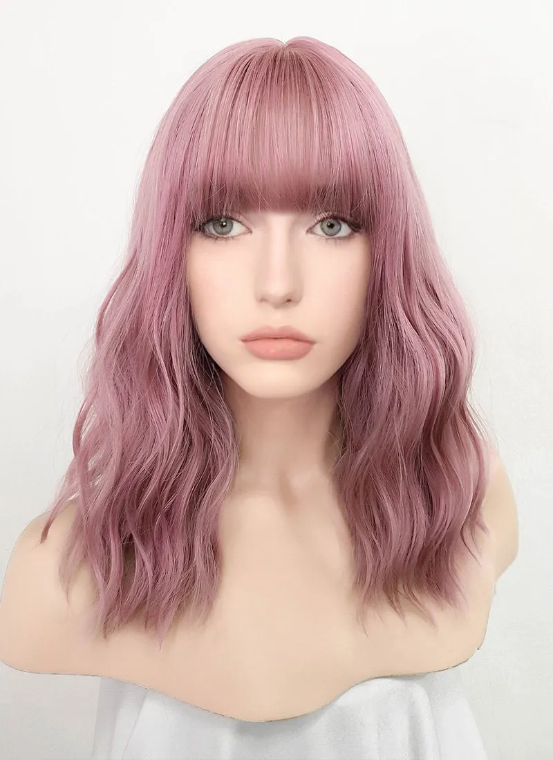 Pink Wavy Synthetic Wig NS063