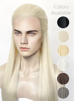 Platinum Blonde Straight Lace Front Synthetic Men's Wig LF3270F (Customisable)