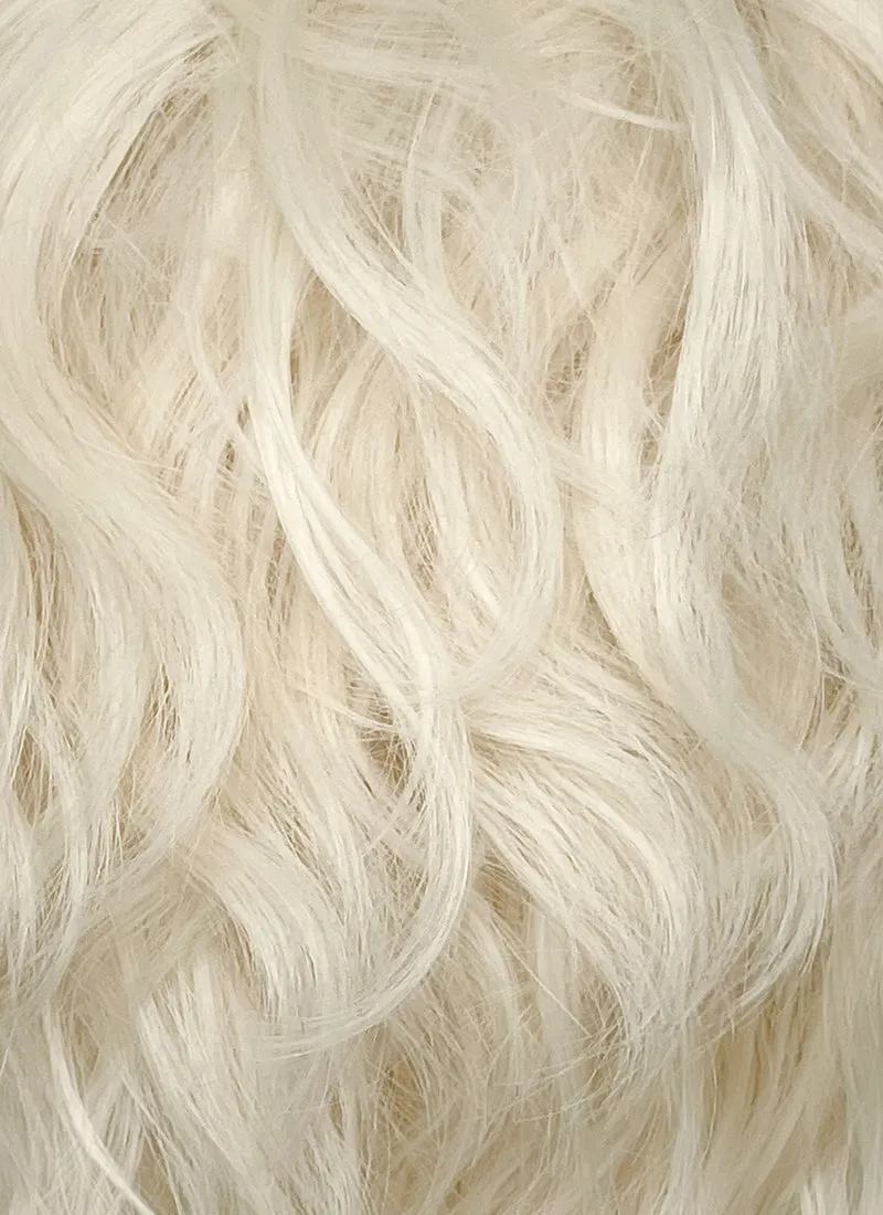 Platinum Blonde Wavy Lace Front Synthetic Men's Wig LF8000 (Customisable)