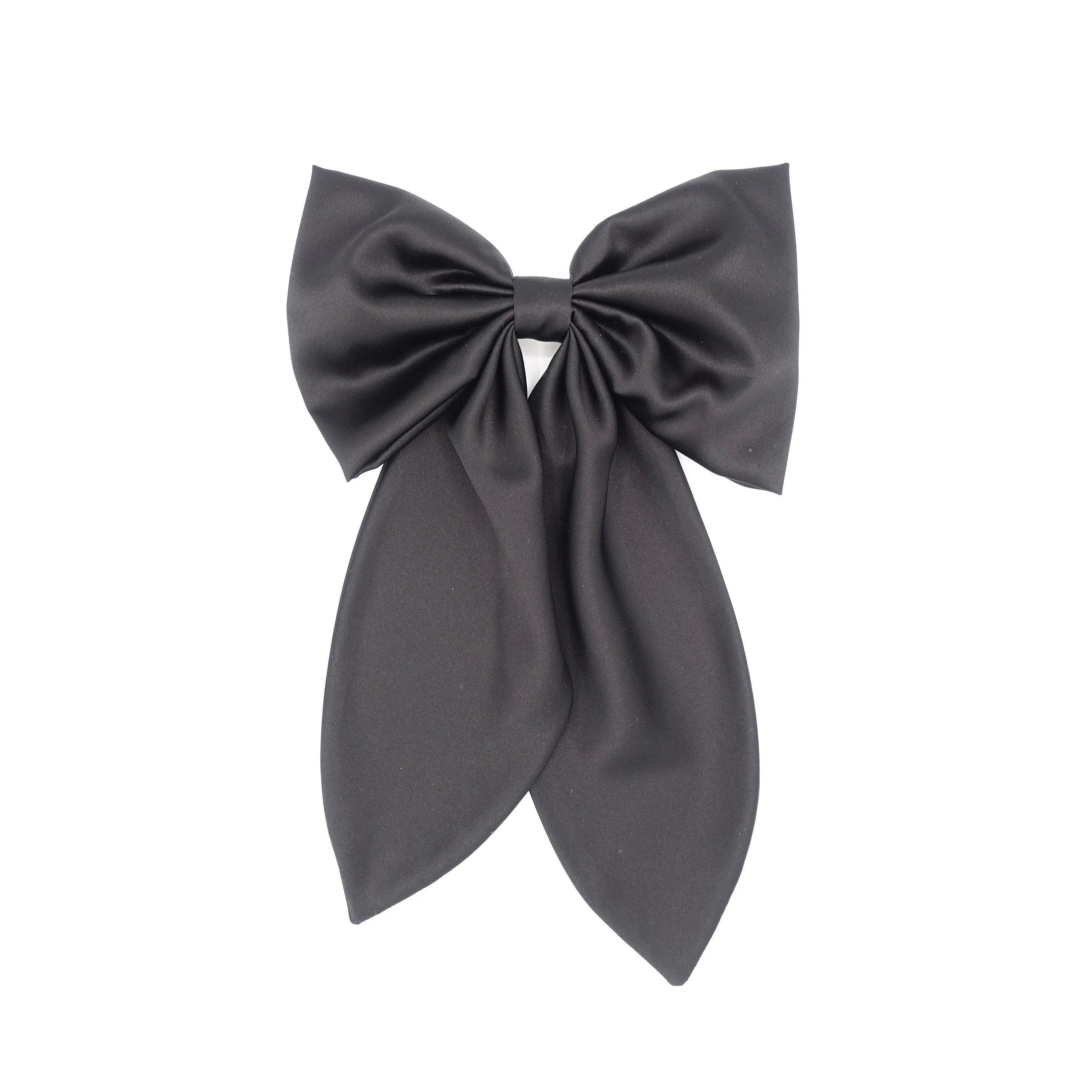 plus grand satin hair bow long tail large hair accessory for women