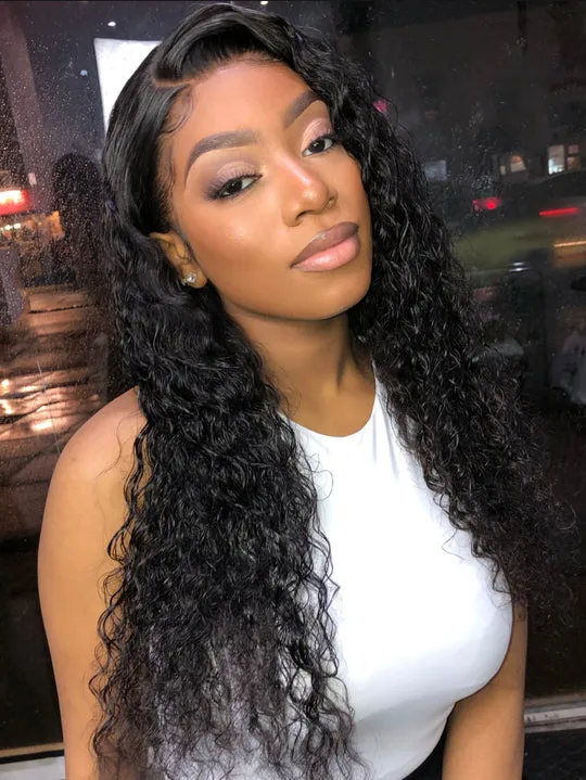 Porsha 100% Human Hair Deep Wave Frontal Wig