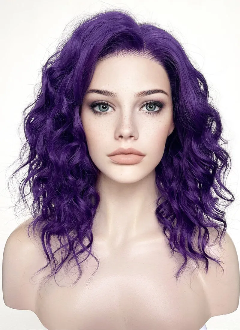 Purple Wavy Lace Front Synthetic Wig LF1288