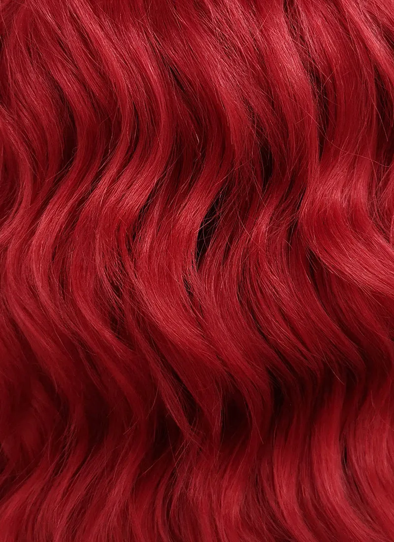 Red Wavy Lace Front Synthetic Wig LFB408