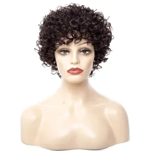 Short Curly Fashionable Natural Wigs Synthetic Wig Fake Hair European Style