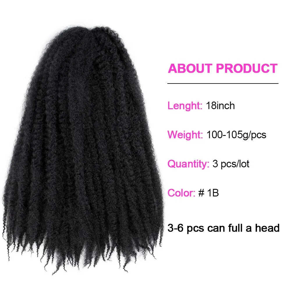 Synthetic Crochet Hair Ombre Marley Braids Braiding Afro Hair Crochet Braids Hair Extensions Brown Black Purple