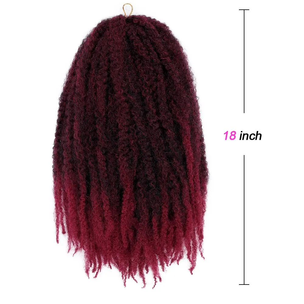 Synthetic Crochet Hair Ombre Marley Braids Braiding Afro Hair Crochet Braids Hair Extensions Brown Black Purple