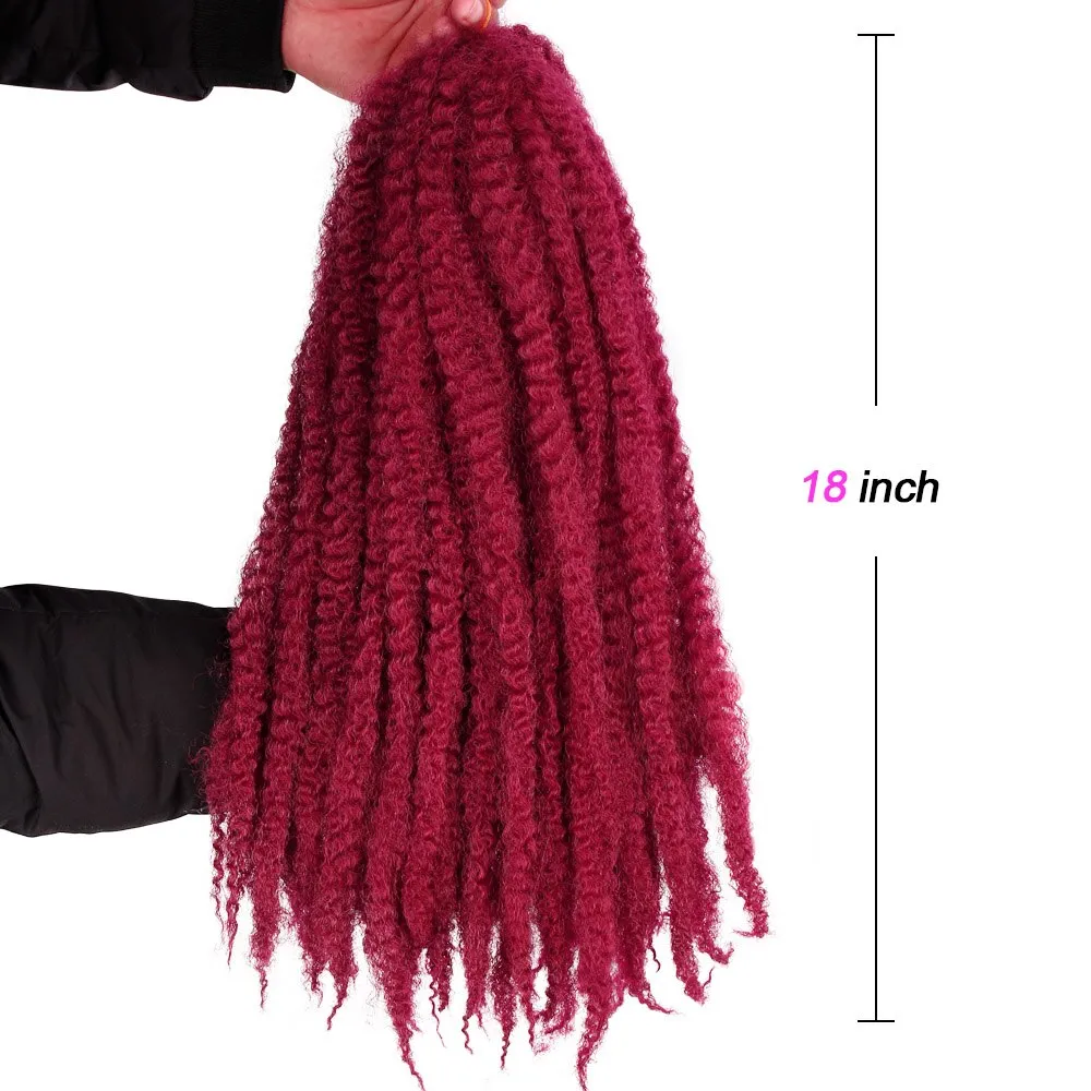 Synthetic Crochet Hair Ombre Marley Braids Braiding Afro Hair Crochet Braids Hair Extensions Brown Black Purple