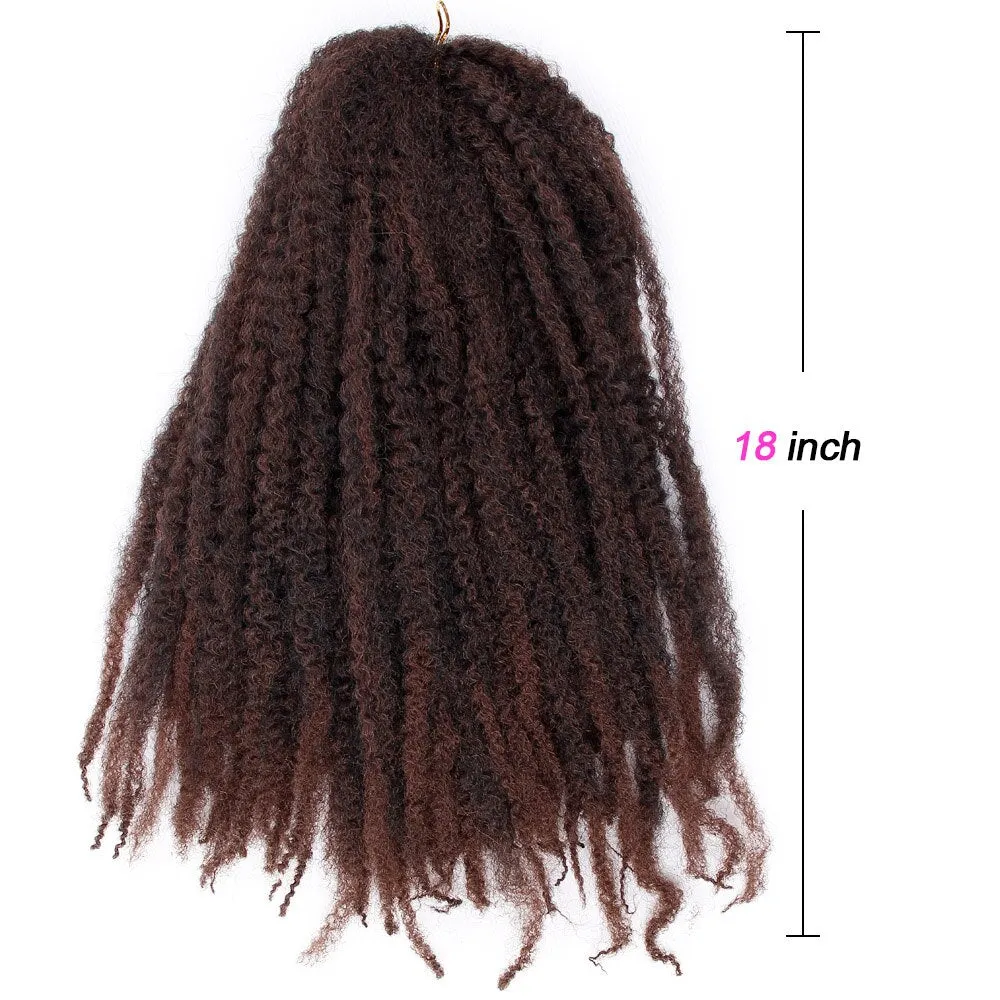 Synthetic Crochet Hair Ombre Marley Braids Braiding Afro Hair Crochet Braids Hair Extensions Brown Black Purple