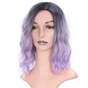 Synthetic Wigs Purple Short Wavy Partial Synthetic Women's Wigs Natural Hairline Full Wigs cosplay wig Red wig